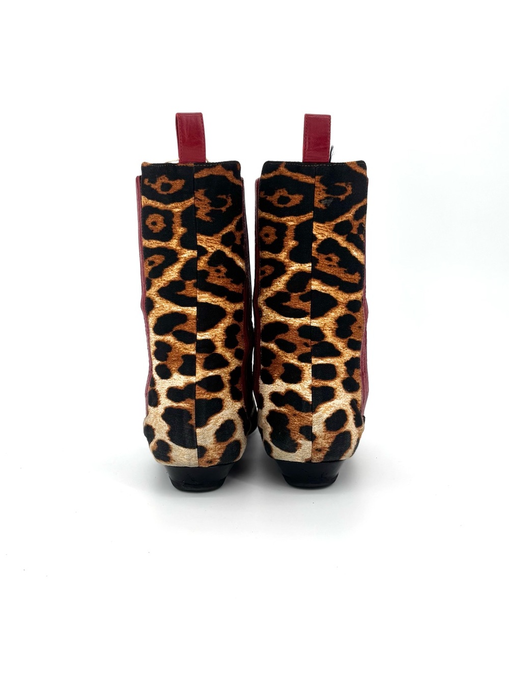 Dior John Galliano Retro Vintage I Love Dior Leopard Print Chelsea Boots 41.5 - Picture 3 of 9